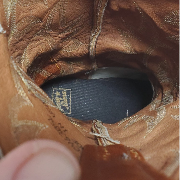 Tony Lama Vintage CY6305 Lizard Wingtip Cowboy Boots Women 6.5B - Picture 8 of 8